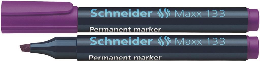 Schneider Marker Permanentny Maxx 133, Ścięty, 1-4 mm, Fioletowy (4004675038647)