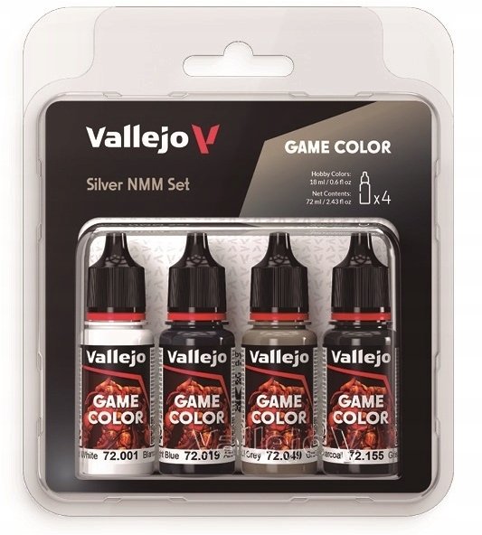 Vallejo Vallejo: 72.394 - Game Color - Silver NMM Set (4x18 ml)