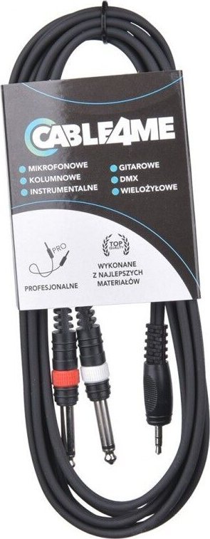 Kabel Procab Jack 3.5mm - Jack 6.3mm 6m czarny
