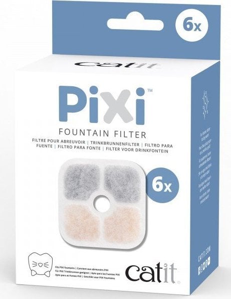 Catit Filtr do poidła Pixi Fountain, 6szt