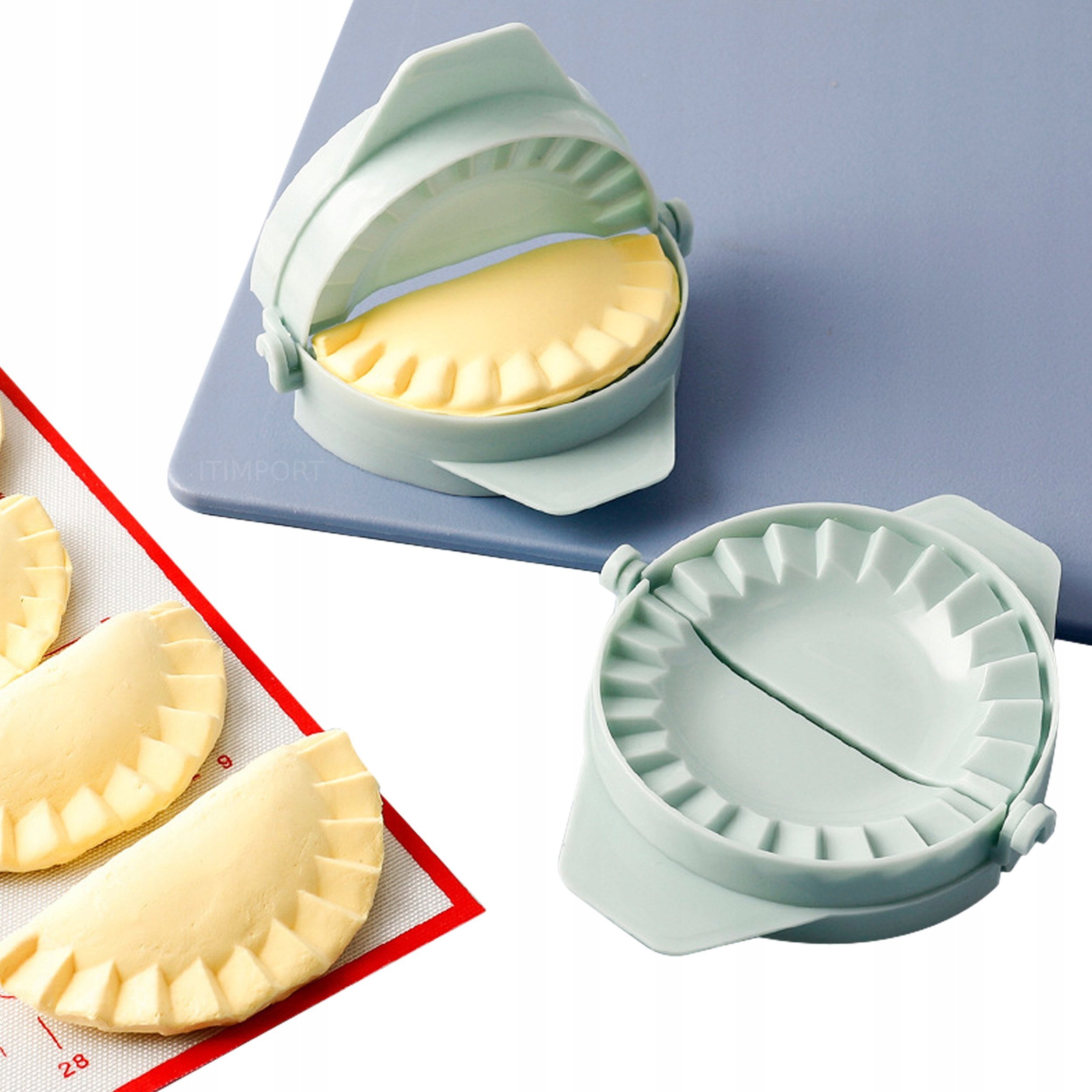 ITIMPORT MASZYNKA do lepienia PIEROGÓW 2w1 KÓŁKA Pierożnica WYCINARKA ABS