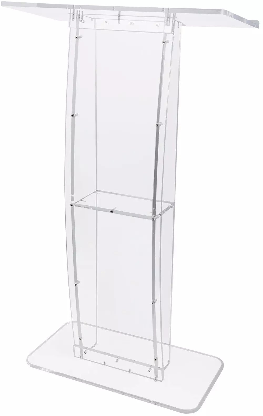 Biurko Olivetti Mównica akrylowa pulpit 119 cm przezroczysta półka do kościoła szkoły