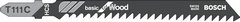 Bosch Brzeszczot do wyrzynarek Basic for Wood 100mm T 111 C 5szt. 2608630033