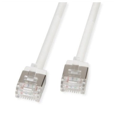 ROLINE U/FTP Data Center Patch Cord Cat.6A (Class EA), LSOH, Slim, Ultra Short Connector, biały, 3 m