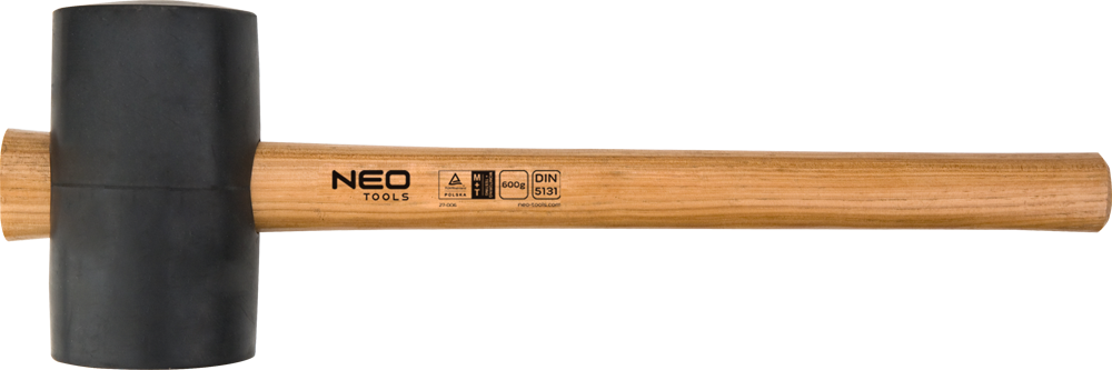 Neo Młotek gumowy rączka drewniana 1,2kg 380mm (25-054)