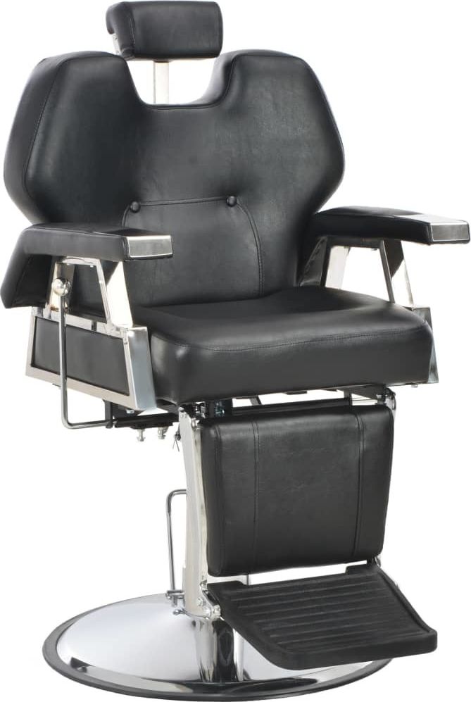 Фото - Масажне крісло VidaXL Fotel barberski, czarny, 72x68x98 cm, sztuczna skóra 