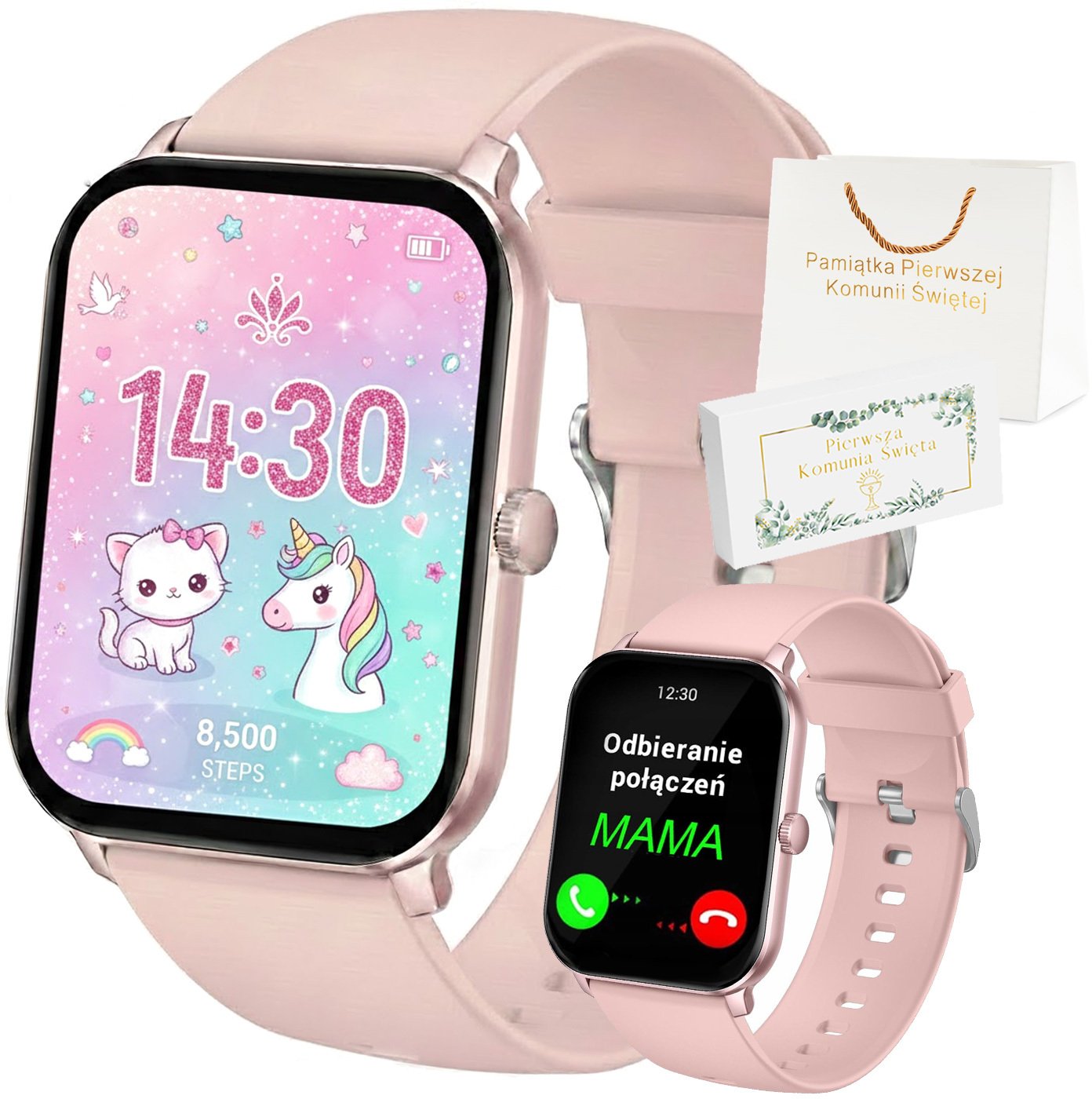 Smartwatch Gravity SMARTWATCH dziecięcy KO-T36-1 zestaw KOMUNIA