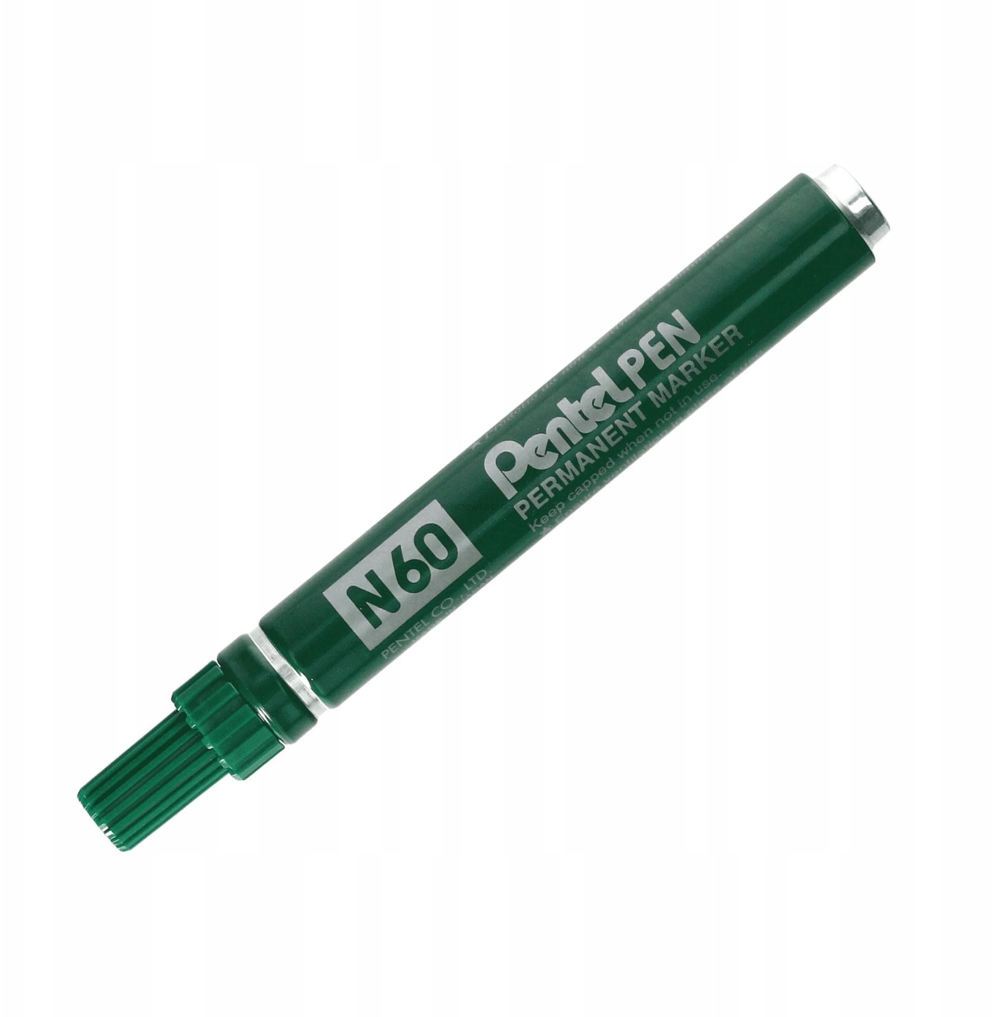 MARKER PERMANENTNY PENTEL N60 ZIELONY ŚCIĘTA KOŃCÓWKA