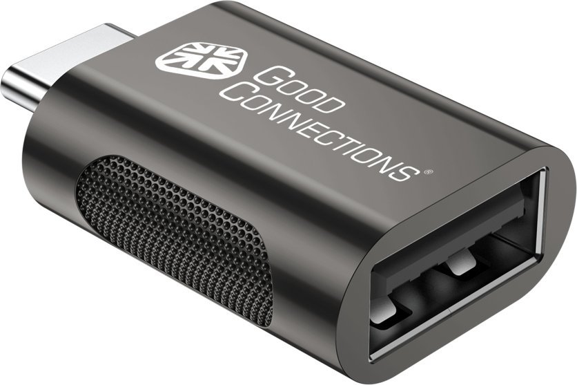 Adapter USB Good Connections USB-A - USB-C Szary (USB-AD302)