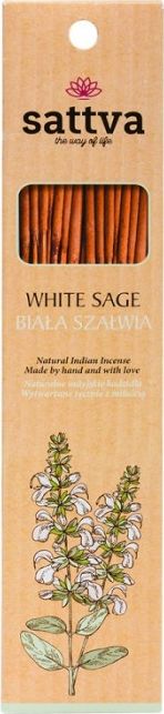 Sattva Natural Indian Incense indyjskie kadzidełko Biała Szałwia 15szt.