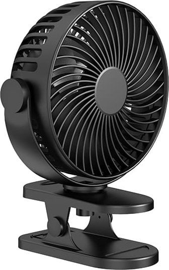 Wentylator Blow 44-505# Wentylator biurkowy z klipsem 15cm usb+akumulator czarny