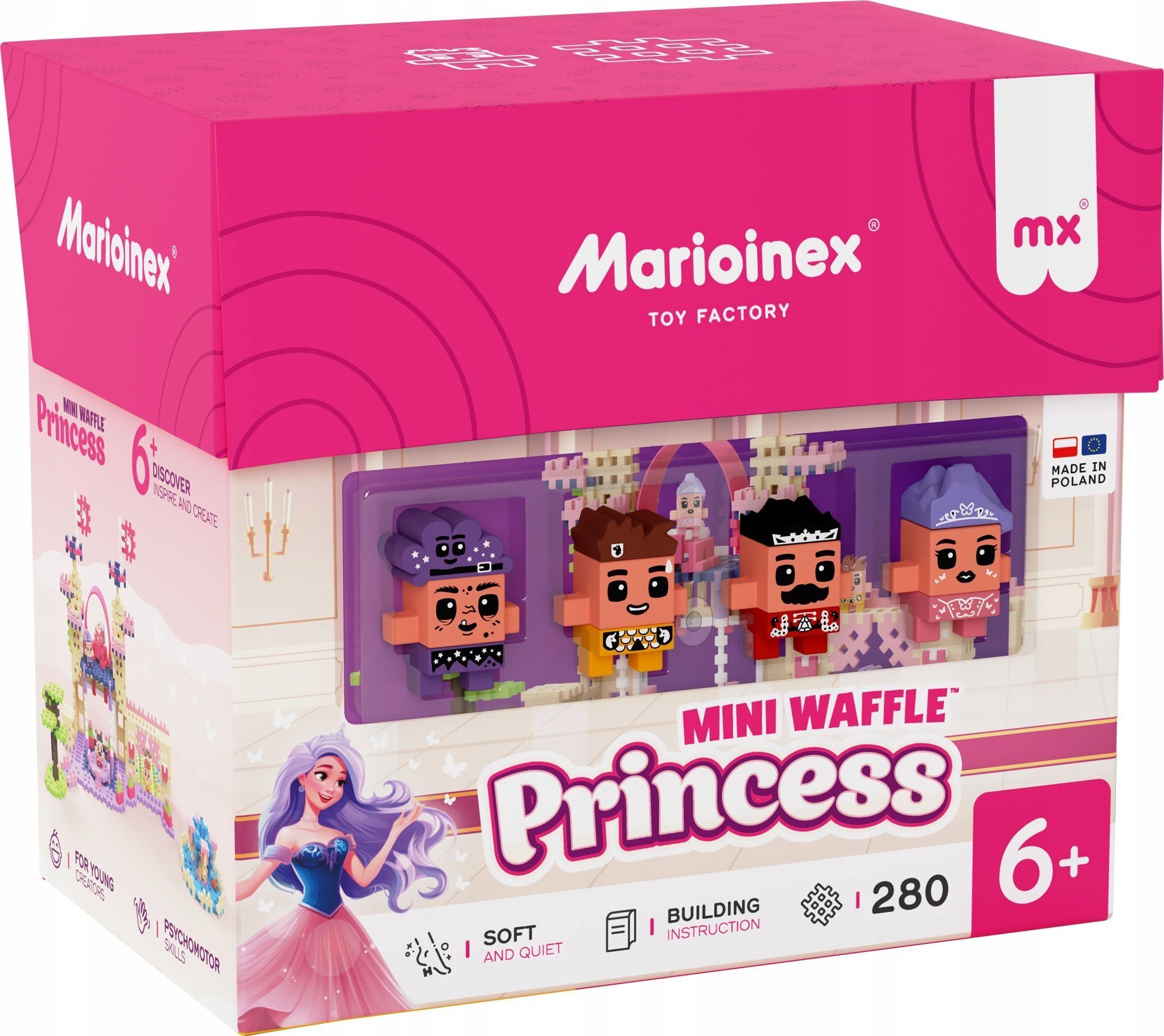 Marioinex Klocki Waffle Mini - Księżniczka 280 el.
