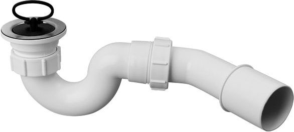 Syfon McAlpine Syfon brodzikowy z sitkiem i korkiem gumowym 52mm chrom (HC25-POL)