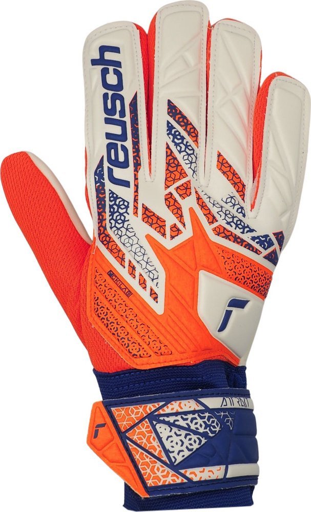 Reusch Rękawice bramkarskie Attrakt Starter Solid biało-pomarańczowe 5570513 2500 7,5