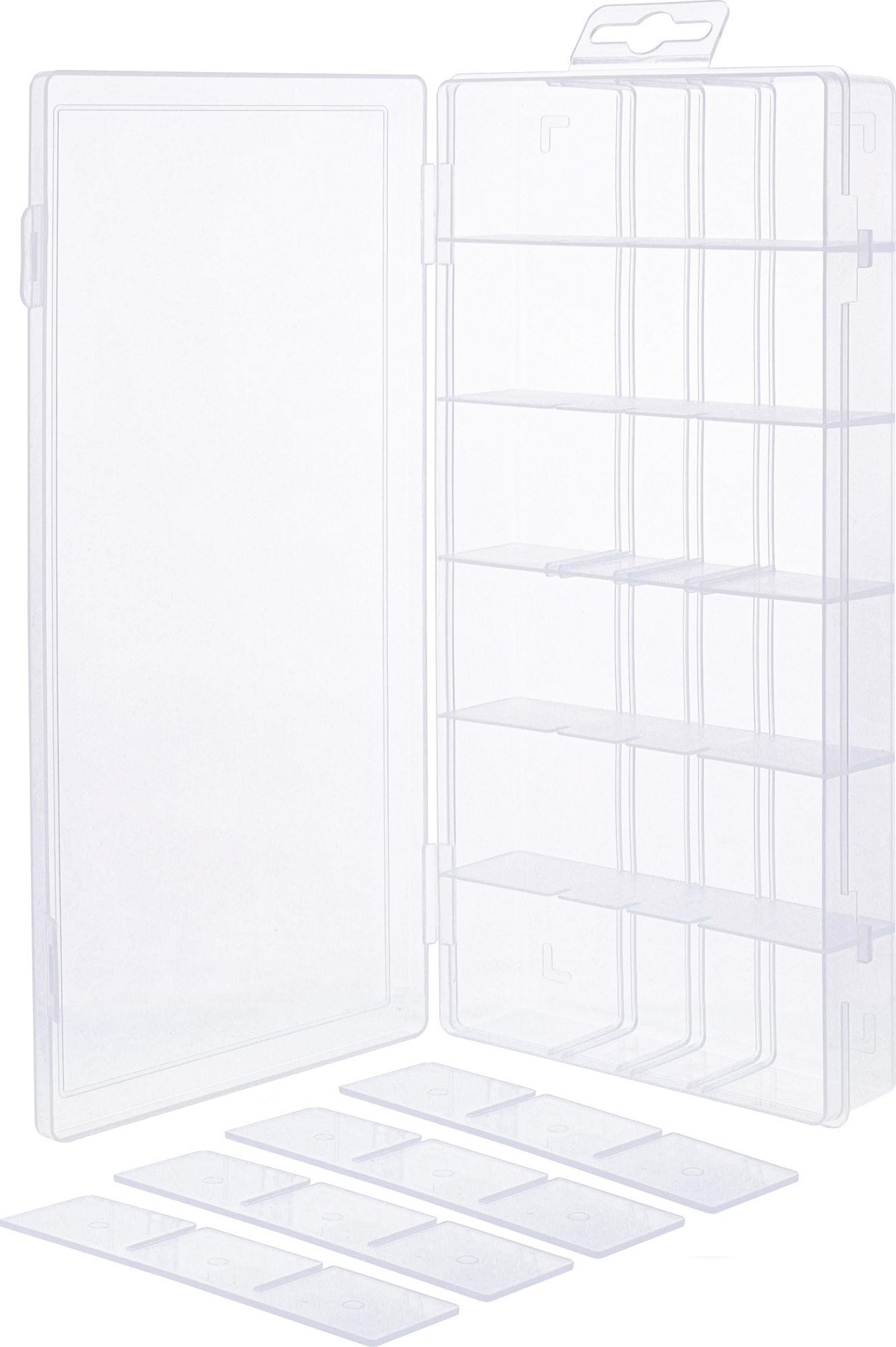 Static Control InLine® Pojemnik na drobiazgi, 18 przegrody, Abmessungen: 207x110x27mm, przezroczysty