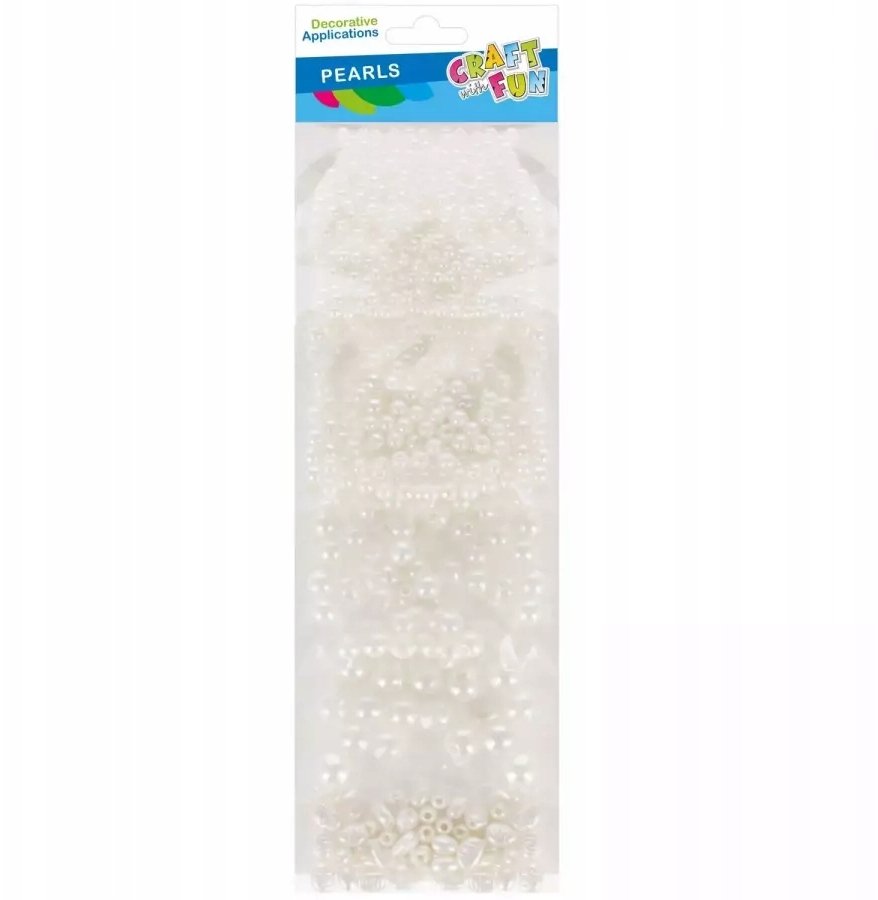 Dekoracja świąteczna Craft with Fun Ozdoba Koraliki perły biel 4W1 mix CF PBH 12/96