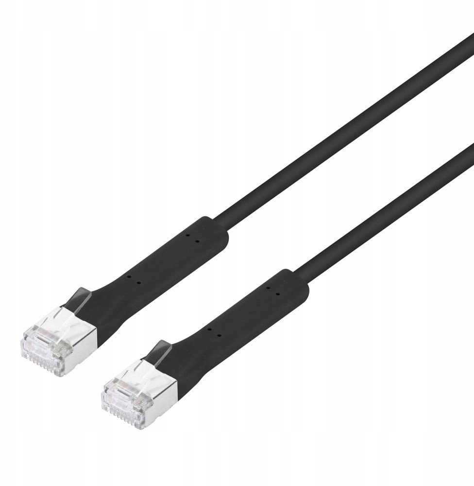 Intellinet Network Solutions Patchcord Cat6a F/FTP 0,5m 100% CU czarny FlexiBoot Slim