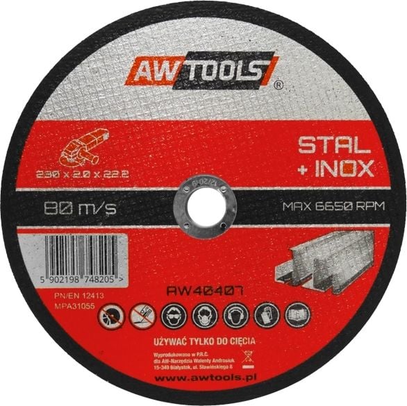 AWTools Tarcza do metalu 115 x 22,2 x 1,0mm (AW40400)