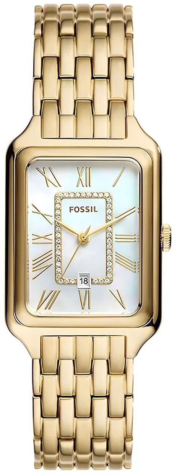 Damski Zegarek Fossil Raquel ES5304 Złota Elegancja i Prostokątny Kształt