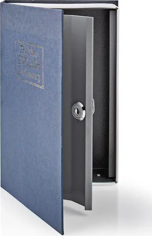 Nedis Nedis BOOKSEDM01BU sejf Sejf bezpieczny 1,6 l ABS, Stal Niebieski, Srebrny