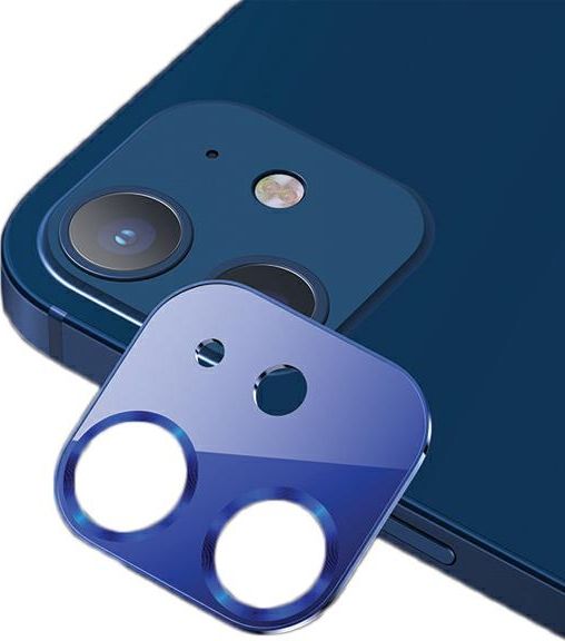 Zdjęcia - Szkło / folia ochronna USAMS Camera Lens Glass iPhone 12 metal niebieski/blue BH703JTT05 (U 