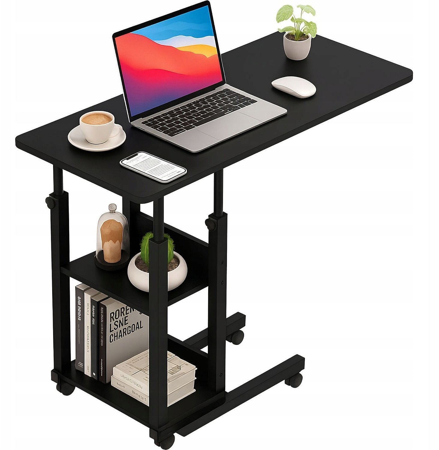 MOZOS BLD-BK MOBILNY WÓZEK STOLIK NA KOŁACH POD PROJEKTOR LAPTOP KOMPUTER