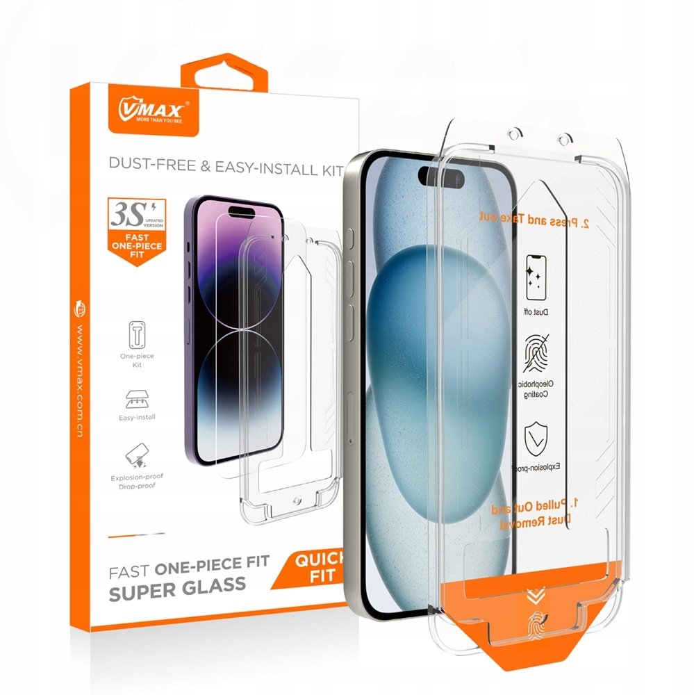 Vmax szkło hartowane 2,5D Normal Clear Glass do iPhone 15 Pro 6,1"