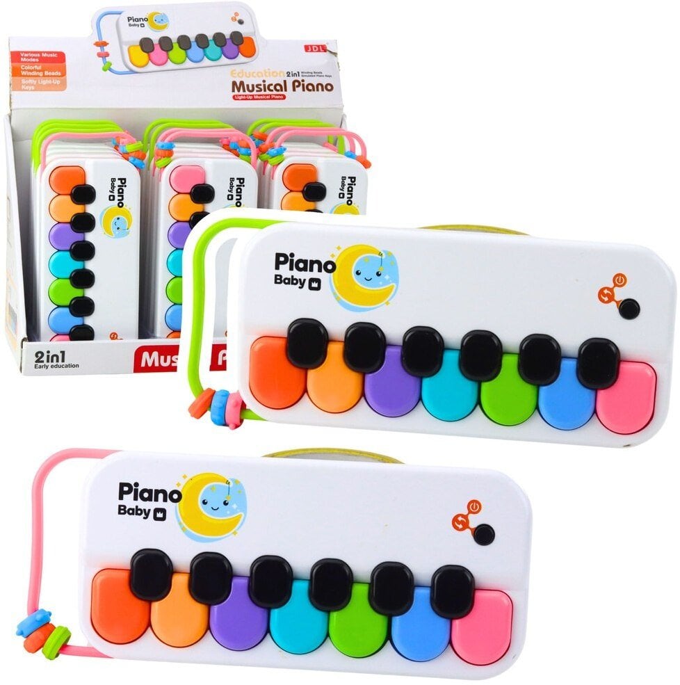 LeanToys Edukacyjne Pianinko Muzyczne Dla Dzieci Interaktywne Kolorowe Koraliki