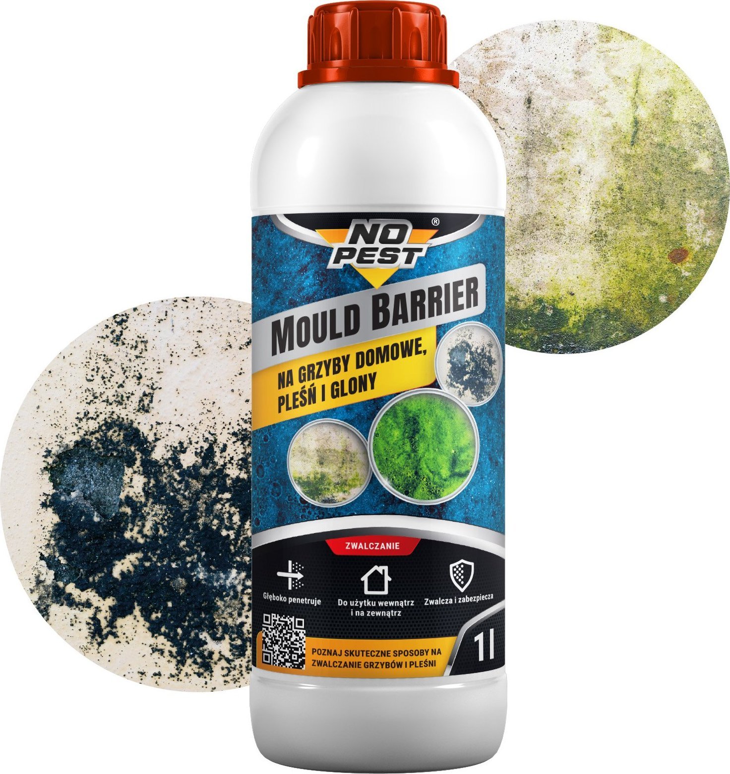 NO PEST Preparat Płyn Środek na Grzyby Domowe Pleśń i Glony 1L Preparat do Usuwania Grzyba i Pleśni