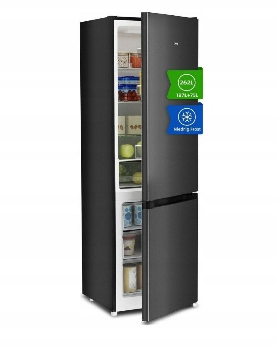 Lodówka CHiQ Lodówka z zamrażarką CBM262LBC 187L/75L bk C (wysyłka towarów)