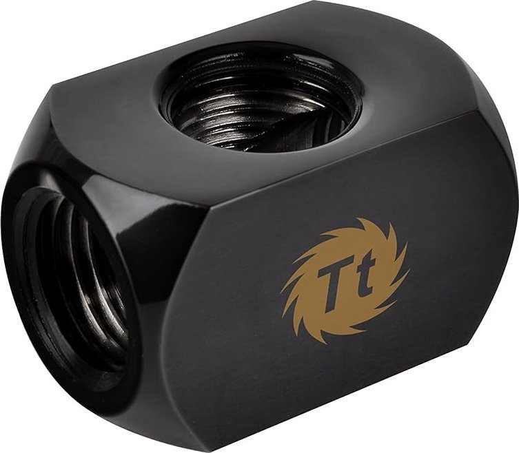 Thermaltake Złączka 4-drożna Pacific 1/4" Czarna (CL-W034-CU00BL-A)