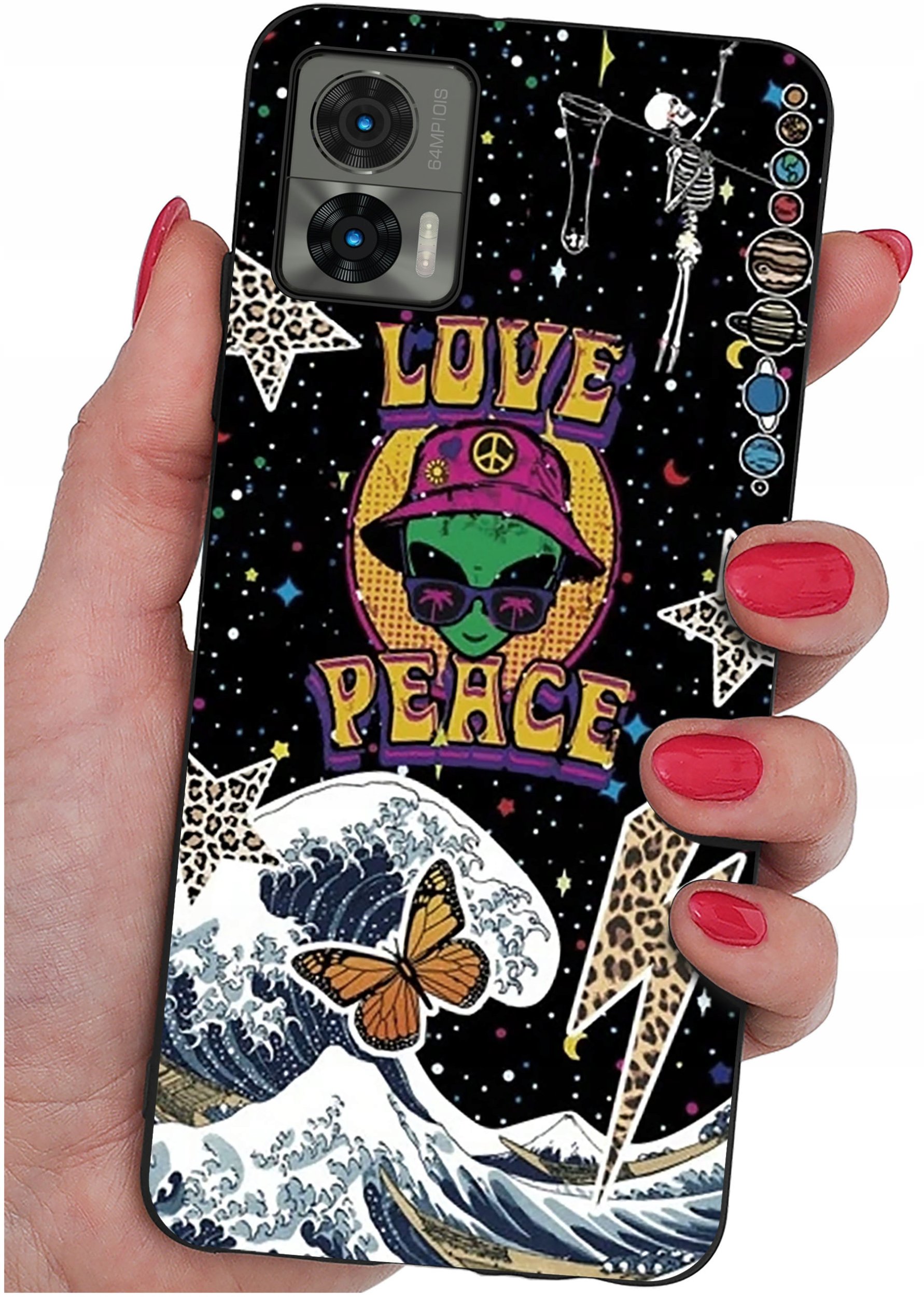 Etui do Motorola Moto Edge 30 Neo WZORY |SILIKONOWE MATT CASE + SZKŁO 9H