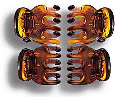 Donegal KLAMRA MINI czarna/bursztyn 4szt FA-9930