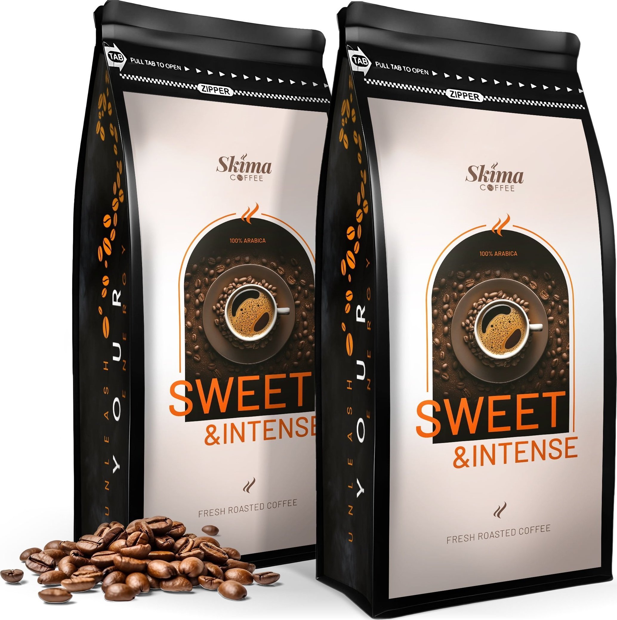 Kawa ziarnista SkimaCoffee Zestaw Kawa ziarnista 1kgX2 SWEET&INTENSE 100% ARABICA Świeżo Palona do ekspresu