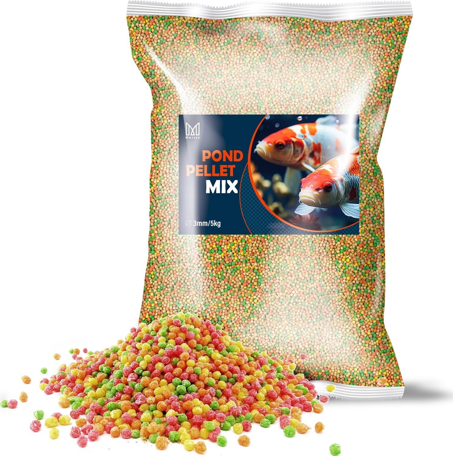 Mersjo Pokarm dla ryb ogrodowych karpi koi Pond pellet MIX 5kg 3mm