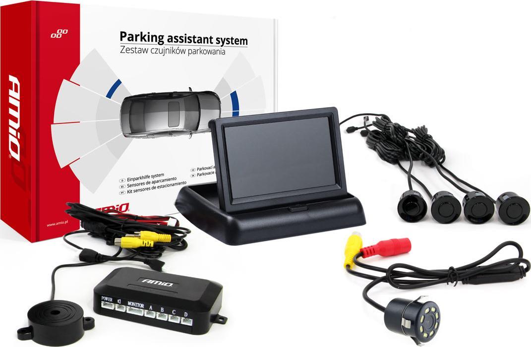 Zdjęcia - Czujnik parkowania Amio Zestaw czujników parkowania tft02 4,3" z kamerą hd-308-led 4 sensory 