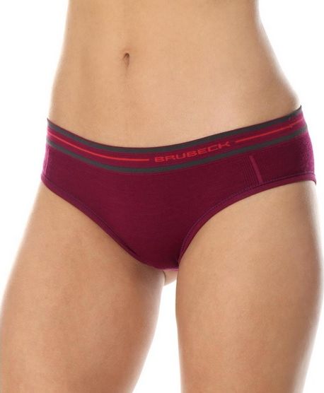 Brubeck HI10190 Majtki damskie hipster ACTIVE WOOL śliwkowy XL