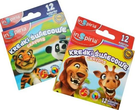 SCHEMAT Kredki świecowe INSPIRIA 12 kolorów Schemat TARGI