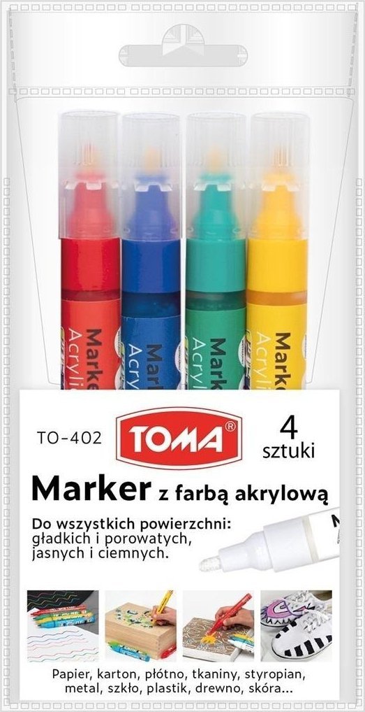 Polskie Towarzystwo Tomasza z Akwinu Marker akrylowy okrągła końcówka 2,5mm 12kol