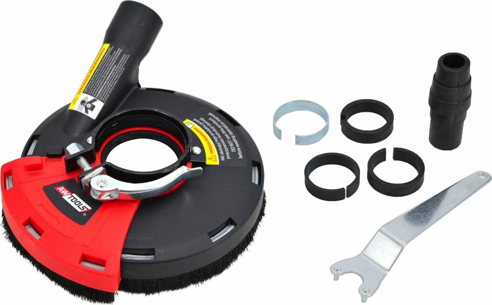 AWTools Osłona przeciwpyłowa odsysająca do szlifowania 115-125mm (AW09101)