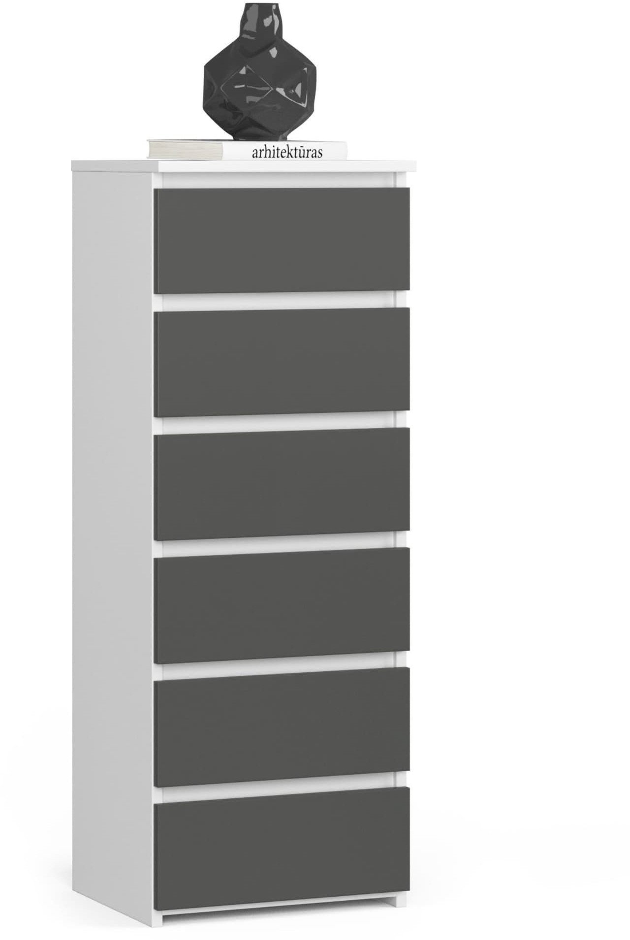 Malys Group Komoda Akord CL6, biała/szara