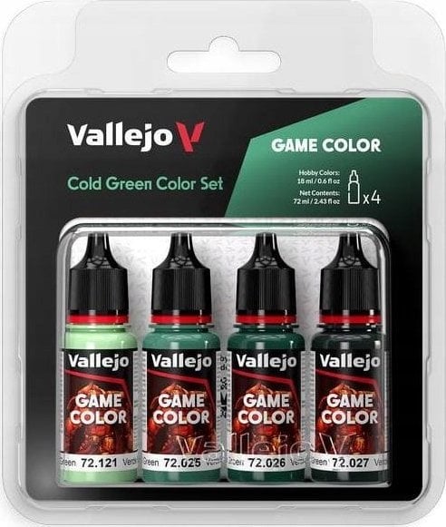 Vallejo : 72.383 - Game Color - Cold green Color Set 4 x (18 ml)