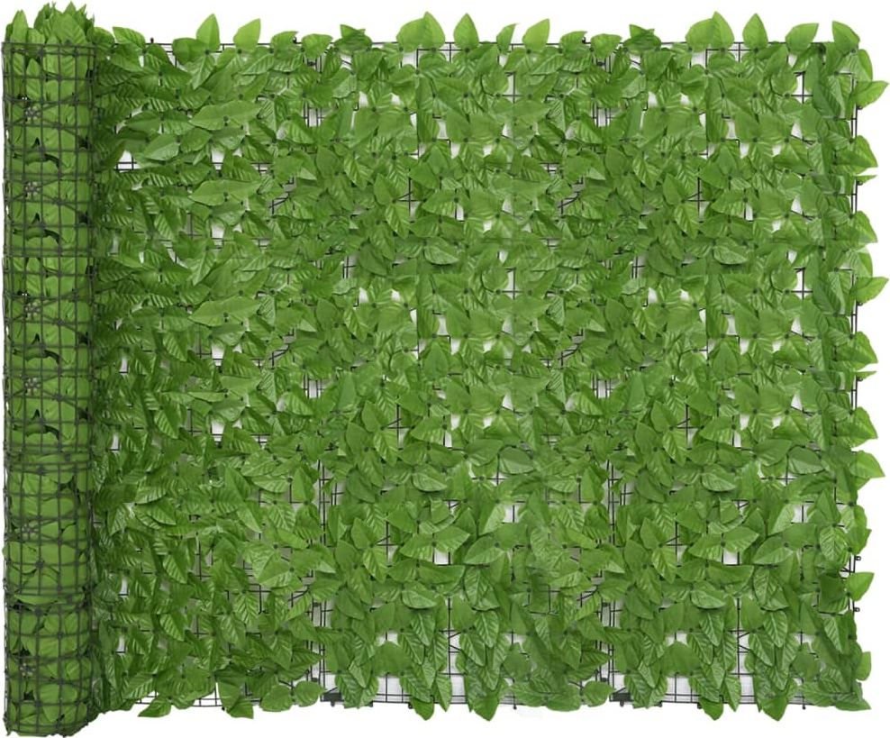 Zdjęcia - Dekoracje ogrodu i dekoracje zewnętrzne VidaXL Parawan balkonowy, zielone liście, 500x150 cm 