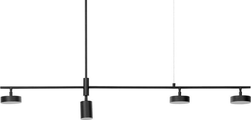 Zdjęcia - Żyrandol / lampa Beliani Lampa wisząca  Lampa wisząca 4-punktowa LED metalowa czarna FOYLE L 