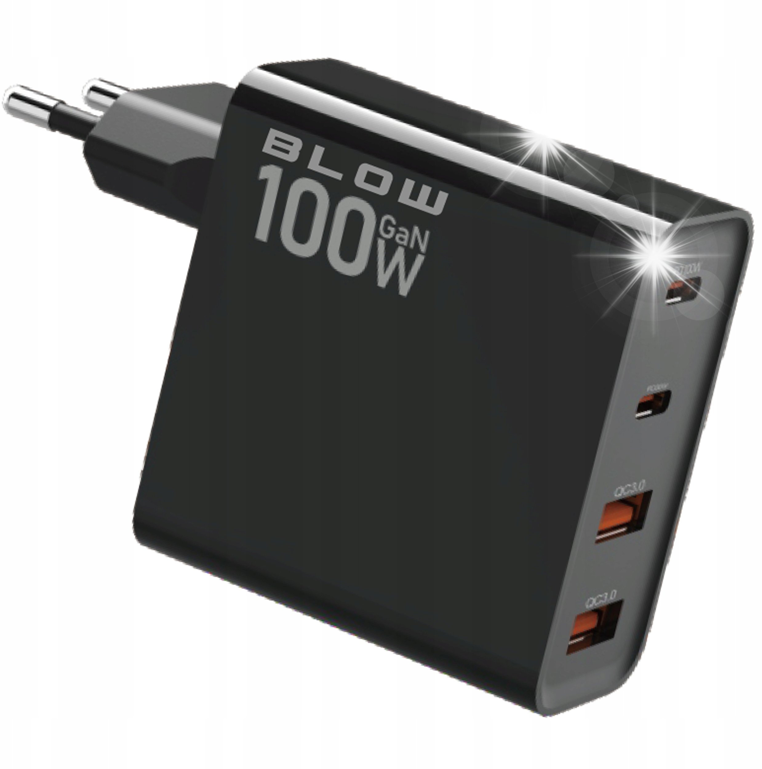 Ładowarka Blow SZYBKA ŁADOWARKA SIECIOWA GaN 100W 2x USB 2x USB-C QC 3.0 + PD UNIWERSALNA