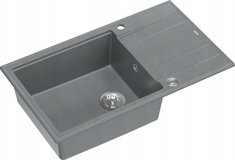 Zlewozmywak GraniteQ EVAN 136 XL zlewozmywak z syfonem Push To Open 1-komorowy z/o (860x500x210; kom...