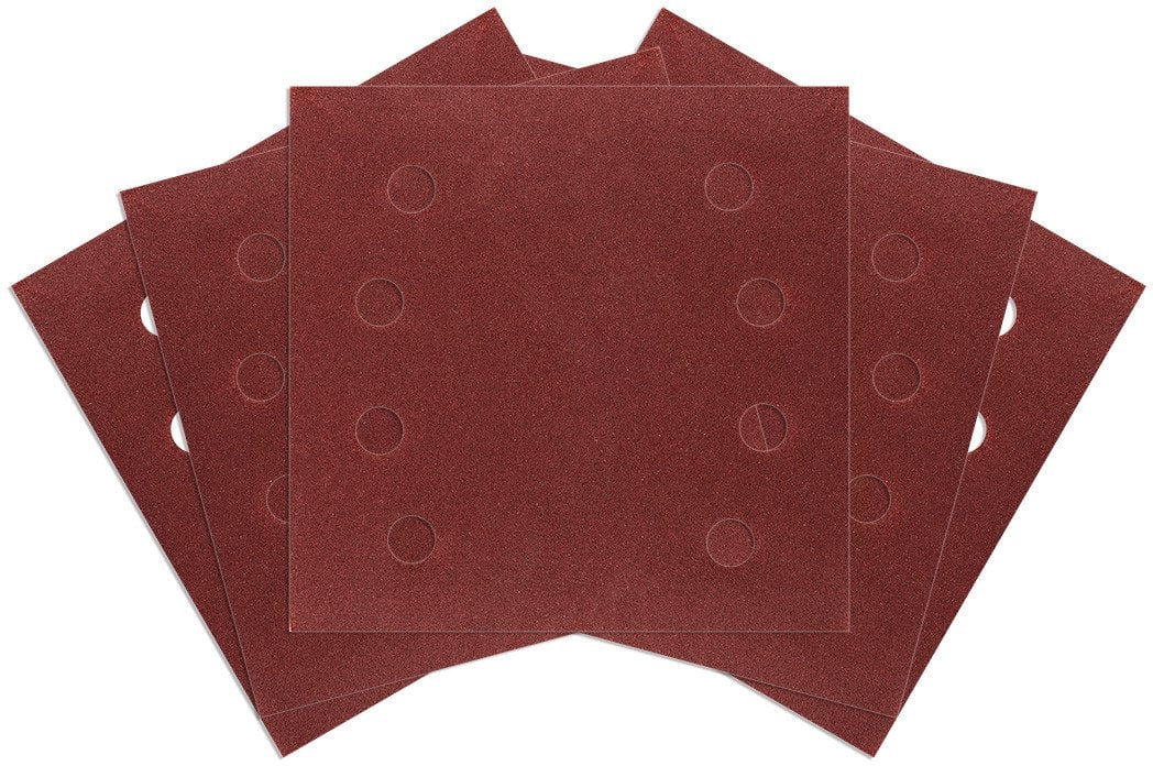 Neo Papiery ścierne na rzep, kwadrat 113 x 113 mm, P120, 5 szt., z 8 otworami do 04-623
