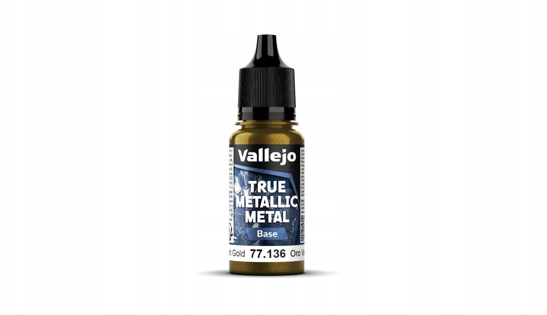 Vallejo Vallejo: 77.136 - True Metallic Metal - Base - Greenish Gold (18 ml)