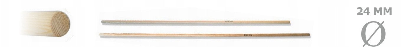 HANDLE FOR RAKES MILLED D24/150CM LACQU