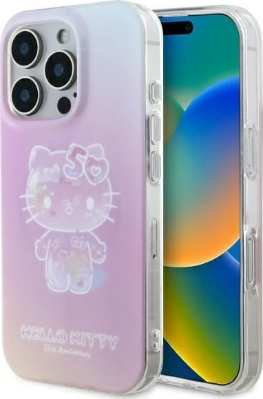Hello Kitty HKHMP16LH50AP iPhone 16 Pro 6.3" pink/pink hardcase IML 50TH Anniversary Magsafe